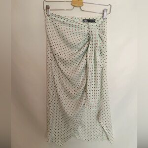 Zara Polka Dot Wrap Skirt